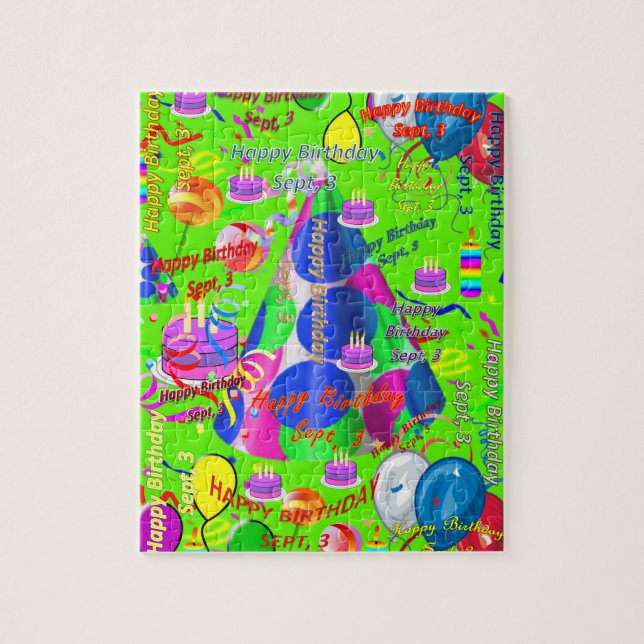 September, 3 Birthday Jigsaw Puzzle (Vertical)