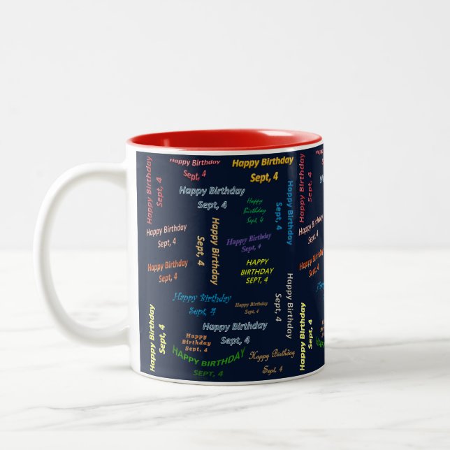 September, 4 Birthday Mug (Left)