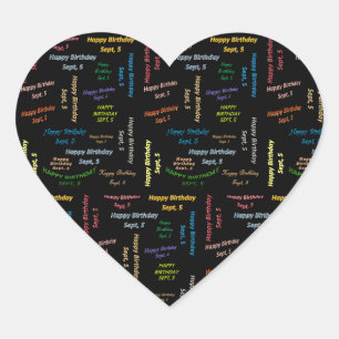 September, 5 Birthday Sticker