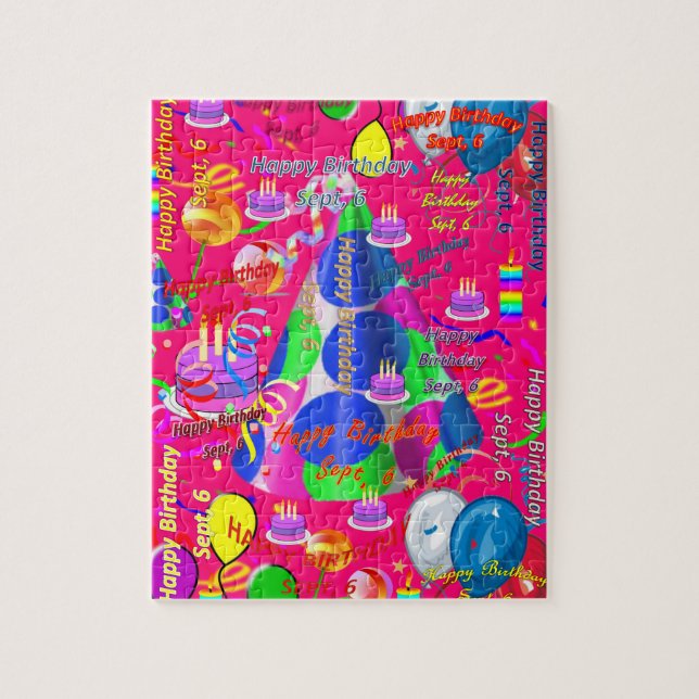 September, 6 Birthday Jigsaw Puzzle (Vertical)