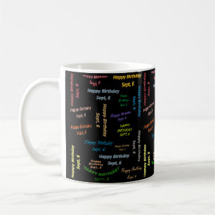 September, 6 Birthday Mug