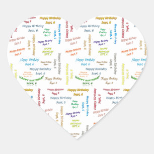 September, 6 Birthday Sticker