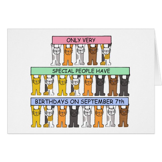September 7th Birthday Cats  (Front Horizontal)