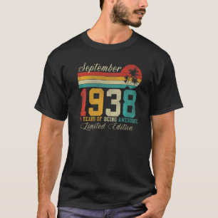 September 84 Year Old Vintage 1938 84th Birthday T-Shirt