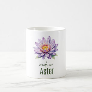 September Aster Flower Mug Coffee Cup