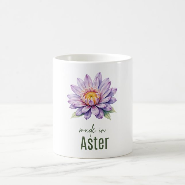 September Aster  Flower Mug | Coffee Cup (Center)