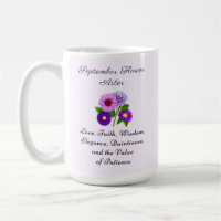 September Birth Month Flower Aster Personalised 