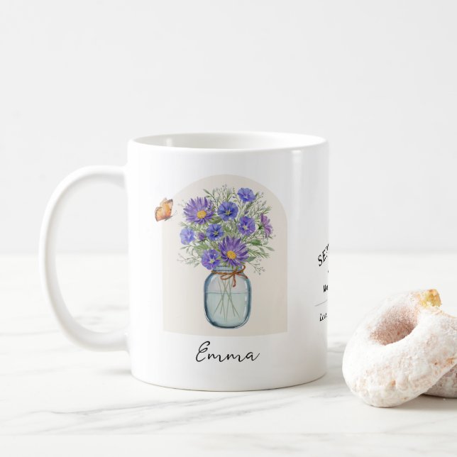 September Birth Month Flower Mug (With Donut)
