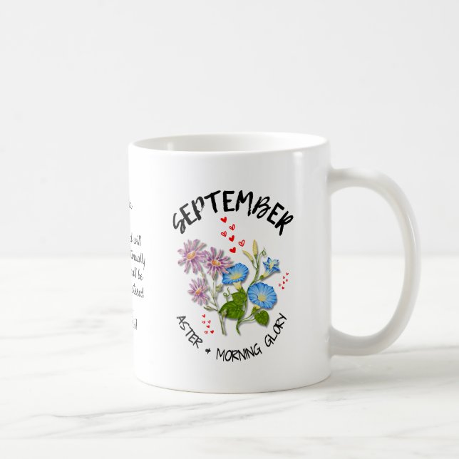 SEPTEMBER Birth Month Flower Personalised  Coffee Mug (Right)