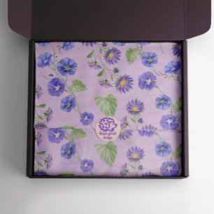 September Birth Month Flowers Aster Morning Glory  Tissue Paper