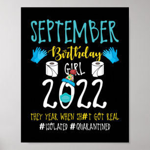 September Birthday 2022 Social Distance Birthday Poster