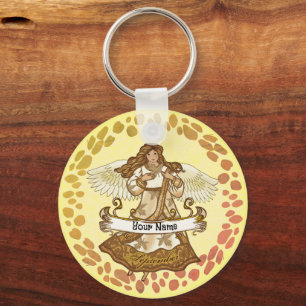 September Birthday Angel  birthday custom keychain