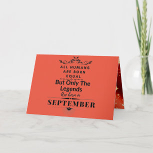 September Birthday Funny Quote Card