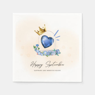 september birthday party paper napkins