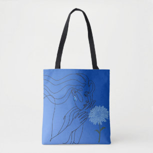 September Birthstone and Flower Tote Bag