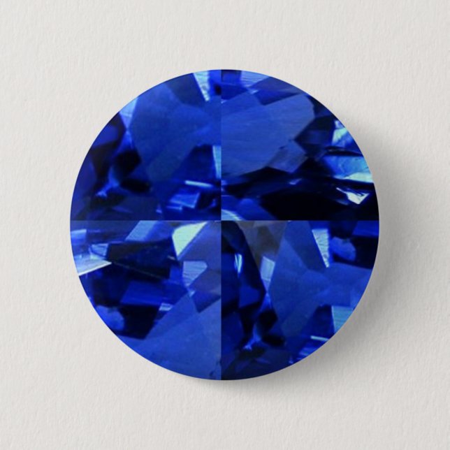 September Birthstone Gems 6 Cm Round Badge (Front)