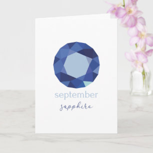 September Birthstone Sapphire Card
