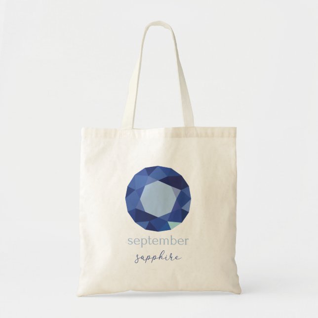 September Birthstone Sapphire Tote Bag (Front)