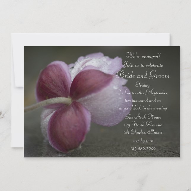 September Charm Engagement Party Invitation (Front)