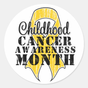 September Childhood Cancer Awareness Month Classic Round Sticker