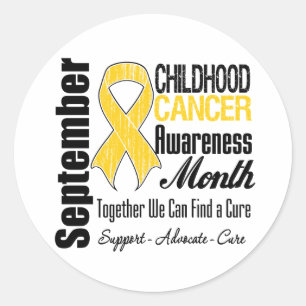 September Childhood Cancer Awareness Month Classic Round Sticker