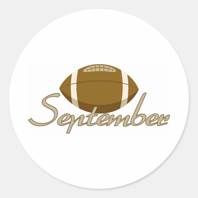 September Classic Round Sticker (Front)