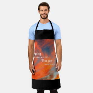 September Clouds with Psalm 30:5 Apron
