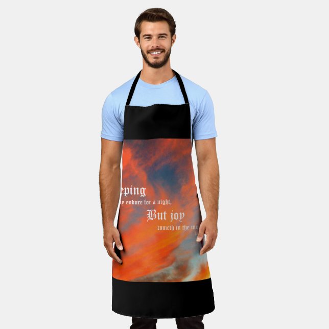 September Clouds with Psalm 30:5 Apron (Worn)