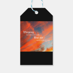 September Clouds with Psalm 30:5 Gift Tags