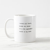 September coffee mug typography poetic leaves