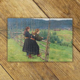 September Erik Werenskiold Fine Art Norway Jigsaw Puzzle