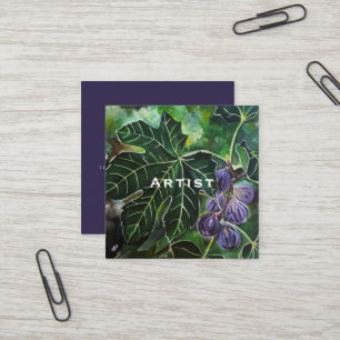 September Figs and Summer Light by Alfred Fox Square Business Card
