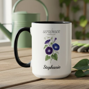 September Floral Morning Birthday Keepsake Mug