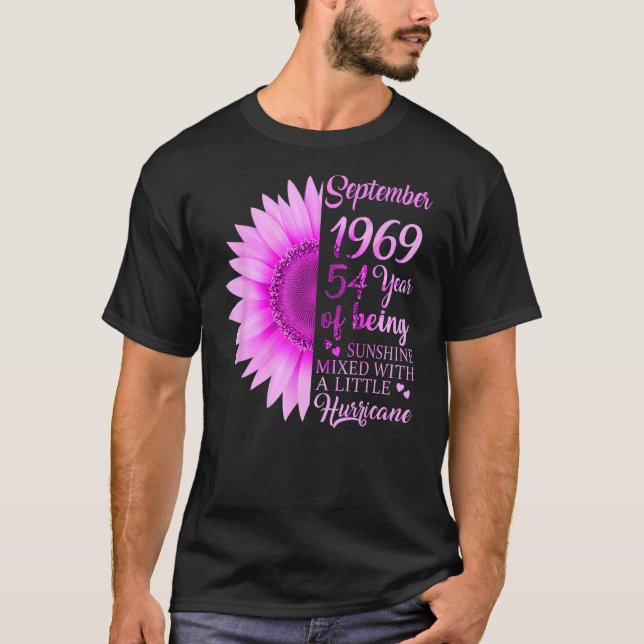 September Girl 1969 54th Birthday  54 Years Old T-Shirt (Front)