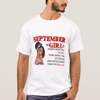 September Girl Birthday American Black Women Virgo T-Shirt