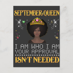 september girl i'm who i'm your apprpval isn't ... postcard