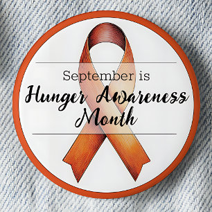 September Hunger Awareness Month 6 Cm Round Badge
