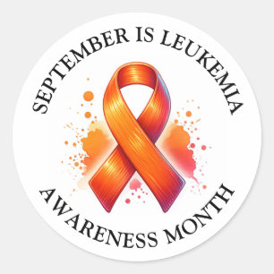 September is Leukaemia Awareness Month Classic Round Sticker
