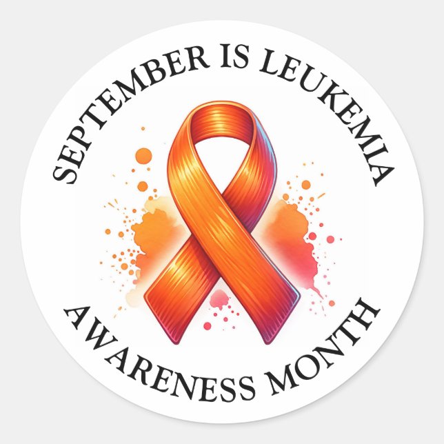 September is Leukaemia Awareness Month Classic Round Sticker (Front)
