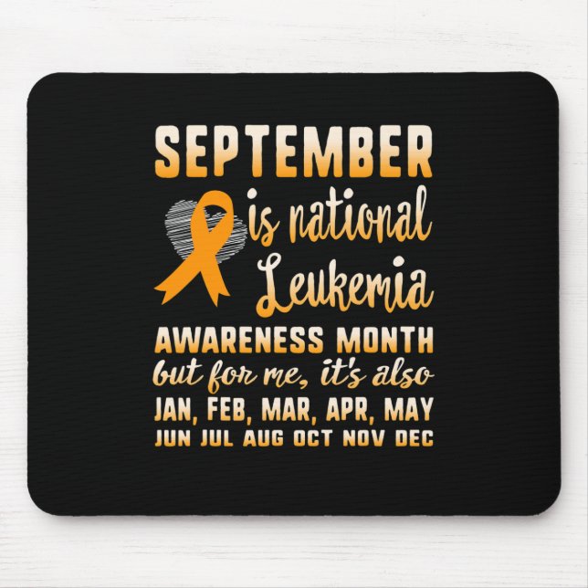 September Is National Leukaemia Awareness Month Wa Mouse Mat (Front)