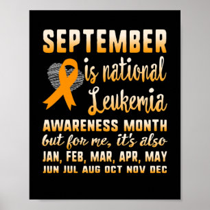 September Is National Leukaemia Awareness Month Wa Poster