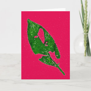 "September Leaf on Hot Pink" Country Greeting Card