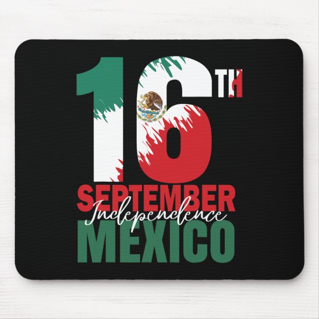 September Mexican Independence Day Shirt Mexico Fl Mouse Mat (Front)