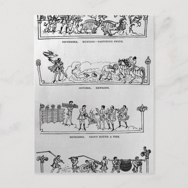 September, October, November and December Postcard (Front)