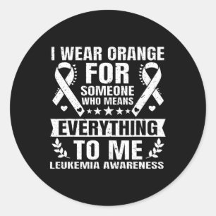 September Orange Leukaemia Awareness  Classic Round Sticker