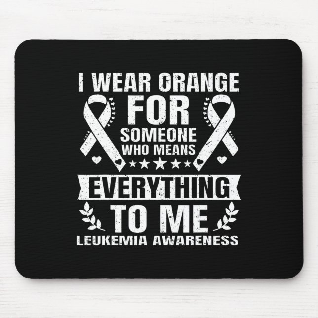 September Orange Leukaemia Awareness  Mouse Mat (Front)
