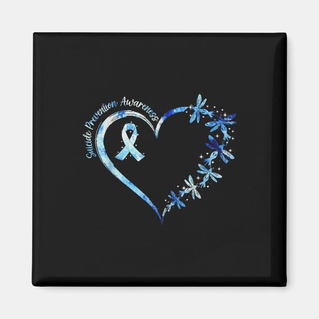 September Suicide Prevention Awareness Dragonfly H Magnet (Front)