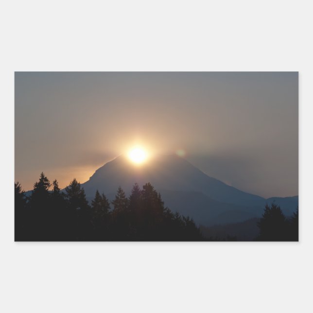 September Sunrise Rectangular Sticker (Front)