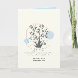 September to October Birth Flower Custom Birthday Card
