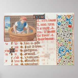 September: Trampling Grapes Poster